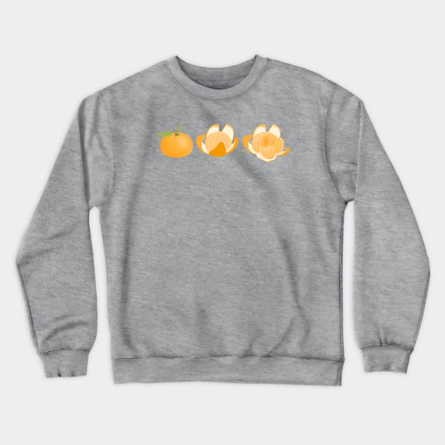 Cute tangerine illustration Crewneck Sweatshirt by ballooonfish